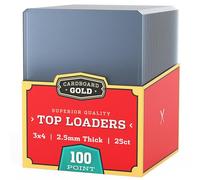 Cardboard Gold 100pt Top Loaders for Cards - Premium 3x4 Inch - 25 Count