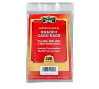 Cardboard Gold Graded Card Sleeves- Archival Protection Sleeves- Keeps Graded Sports and Gaming Cards Protected from Dirt, Dust, and Damage (200 Card Bags)