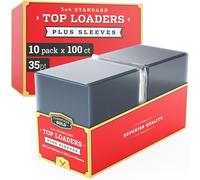 Cardboard Gold Premium 35pt Toploaders with Soft Sleeves Bundle Pack (1000 ct)