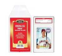 Cardboard Gold PSA Graded Card Sleeves - 50 Count Clear Display Without PSA Logo, Resealable Slabs Sleeve - Precise Fit Slab Protector for Grading Baseball Football Gaming Trading Sports Cards
