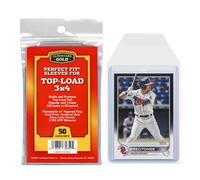 Cardboard Gold Toploader Sleeves - Ultimate Protection Resealable Snug Fit Top Loader Sleeves - Acid Free Archival Safe - Holds Toploaders Securely (20pt-60pt Sleeves, 500 Toploader Sleeves)