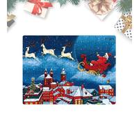 Cardboard Jigsaw Puzzle | Christmas Santa Claus Large Puzzle | Educational Game Christmas Puzzles for Boys and Girls, Birthday Gift