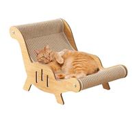 Cardboard Lounger Chair - Cozy, Bed | Scratch-Resistant Rest Spot with Safe Ergonomic Form for Relaxation and Activity of Small or Large Size Housecats Indoors, 20.87x12.2x12.6 inches