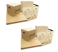Cardboard Moving Storage Boxes Heavy Duty 42 Litre 18x12x10" Packing Moving Home Kit (10 Pack)