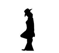 Cardboard People Cowgirl Silhouette Life Size Cardboard Cutout Standup