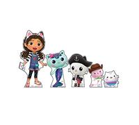 Cardboard People Gabby, Mercat, Pandy Paws, Kitty Fairy, Cakery Cat Group Cardboard Cutout Standup - Gabby's Dollhouse