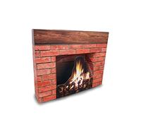 Cardboard People Holiday Fireplace 3D Life Size Cardboard Cutout Standup
