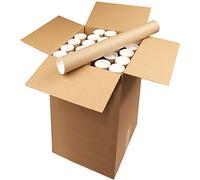 Cardboard Postal Tubes + Plastic End Caps Strong A4/A3 330MM X 50mm Diameter - (50 Tubes)