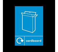 Cardboard Recycling Plastic Sign with 4 Pre-Drilled Holes - Environment/Reduce CO2 / Green World/Bins