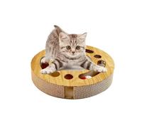 Cardboard Scratchers For Indoor Cats, Cat Claw Grinding Pad With Ball Track, Corrugated Paper Pet Scratching Turntable Toy For Active Play