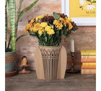 IF Decorative Vase Sleeve - Home decor - upcycle plastic bottles by covering them. Double sided cardboard cover - two vase designs per pack - Cut Glass
