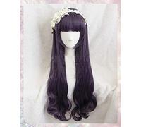 Cardcaptor Sakura Daidouji Tomoyo Cosplay Wigs 80cm Purple Heat Resistant Synthetic Hair Perucas Cosplay Wig+wig cap
