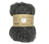Carded Batt #06 Charcoal 1 Grey - 100g Wool for Needle & Wet Felting, Core & Finish - The Felt Box