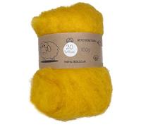 Carded Batt #20 Sunflower Yellow- 100g Wool for Needle & Wet Felting, Core & Finish - The Felt Box