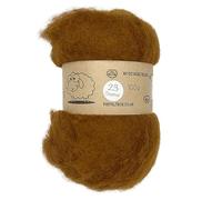 Carded Batt #23 Chestnut Brown - 100g Wool for Needle & Wet Felting, Core & Finish - The Felt Box