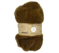 Carded Batt #25 Walnut - 100g Wool for Needle & Wet Felting, Core & Finish - The Felt Box