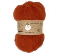 Carded Batt #36 Burnt Orange - 100g Wool for Needle & Wet Felting, Core & Finish - The Felt Box