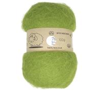 Carded Batt #78 Spring Grass Green - 100g Wool for Needle & Wet Felting, Core & Finish - The Felt Box