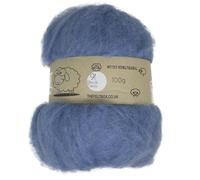 Carded Batt #91 Bleu de France Blue - 100g Wool for Needle & Wet Felting, Core & Finish - The Felt Box