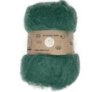 Carded Wool For Felting, Needle Felting Wool, Wool Batt, Craft Wool, Single Shade (Group C), 100 grams 3.5 Oz (Teal (65))