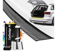 CarDesign AI Boot Sill Protector suitable for Audi Q5 FY 2017-2026 & SQ5 (5-Door, SUV): Car Rear Bumper Paint Protection Film and Anti-Scratch Set for Offroad, Dog, Loading (Carbon-Black)