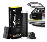 CarDesign AI Boot Sill Protector suitable for VW Passat B8 Variant 2014-2024 (5-Door, Estate): Car Rear Bumper Paint Protection Film and Anti-Scratch Set for Offroad, Dog, Loading (Carbon-Black)