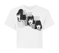 Cardi B Unisex Adult Cardi B Single Mother Crop T-Shirt, White, M