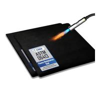 CARDI Fireproof Carbon Welding Blanket 2PCS 45cmx60cm (18"x24") Thickness 0.2 Inch Heat Resistant Fabric Up to 1900°F Heat Shield Resistant Mat for Soldering, Firepit, Grill, Welding Supplies