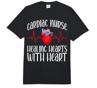 Cardiac Nurse Healing Hearts with Heart - Cardiology Nursing Comfort Colors Adult Heavyweight T-Shirt