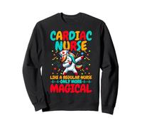 Cardiac Nurse Like a Regular Nurse - Dabbing Unicorn Nursing Sweatshirt