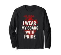 Cardiac Patient I Wear My Scars with Pride Cool Mens Surgery Long Sleeve T-Shirt