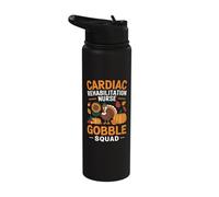 Cardiac Rehabilitation Nurse RN Gobble Squad Thanksgiving Stainless Steel Insulated Water Bottle