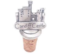 Cardiff Castle Handcrafted From English Pewter Bottle Stopper + 59mm Badge + GiftBag