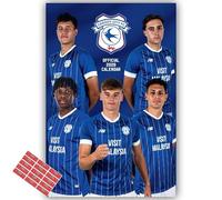 Cardiff City Calendar 2026 A3 Football Wall Hanging Calendar with FREE Organsing Stickers Included