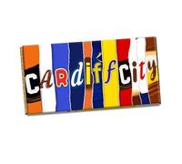 Cardiff City Chocolate Bar Wrapper Football Club Team Novelty Gift Present CH-863 [with Chocolate bar]