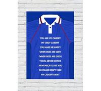 Cardiff city fans song art print. Size A4