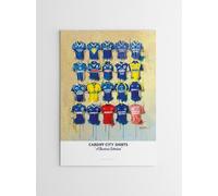 Cardiff City FC Bluebird Team Shirt Collection Unframed A2 Limited Edition Print - Premium Quality - Ideal Fan Gift by Terry Kneeshaw