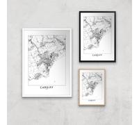 Cardiff City Map Giclee Art Print - A2 - Print Only