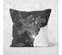 Cardiff City Map Square Cushion - 50x50cm - Soft Touch