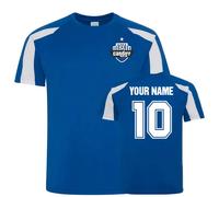 Cardiff City Men's Personalised Your Name City Sports Training Jersey Blue | Size: Medium Cardiff City Blue M
