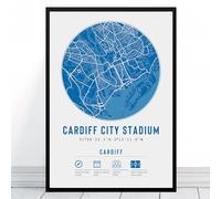 Cardiff City Stadium Wall Art | Framed & Print Only Available | Minimalist Gift FC Football Fan Poster Art Artwork Gift For Him Memorabilia | Father's Day Christmas Birthday