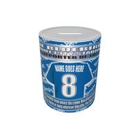 Cardiff Football Shirt Personalised Ceramic Money Box Gift
