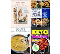 Cardiff Mum’s Thrifty Feasts [Hardcover], Quick & Easy Air Fryer Cookbook, Soups for Your Slow Cooker, The One Pot Ketogenic Diet Cookbook 4 Books Collection Set