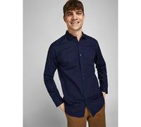 Cardiff Plain Slim Fit Shirt Navy Blue