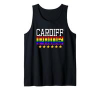 Cardiff Pride Wales Gay Lesbian Queer LGBT Rainbow Flag Tank Top