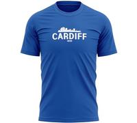 Cardiff Skyline Mens T Shirt Football Fan City Supporters Tee, 3XL, Royal