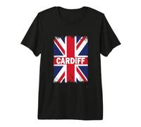 Cardiff - Vintage Union Jack British Flag Premium T-Shirt