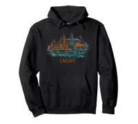 Cardiff Wales Travel Souvenir Historic City Landmark Gift Pullover Hoodie