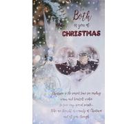 Cardigan Cards Large Multi-Page Christmas Card for Couples, Festive Design with Cosy Mugs and Winter Scene, 3 Inner Pages