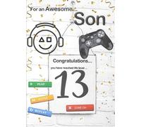 Cardigan Cards Son 13th Birthday Card, Gaming Theme with Controller and Headphones Design